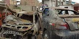 VES: Queman taxi estacionado fuera de una vivienda durante desalojo a invasores en Lomo de Corvina