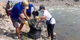 El Agustino: más de cincuenta jóvenes realizaron limpieza al río Rímac