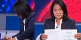 Keiko Fujimori firma Proclama Ciudadana durante entrevista en vivo