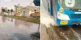 Joven reporta los charcos que dejó la lluvia en su ciudad, pero bus aparase y la moja [VIDEO]