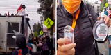 Arequipa: seguidores de Keiko Fujimori causan aglomeración al regalar alcohol en gel