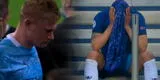 Lágrimas en la Champions League: De Bruyne y Thiago Silva lloraron tras salir por lesión en la final