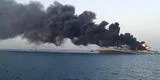 Irán: buque militar que llevaba a bordo a 400 personas se incendia y se hunde en el golfo de Omán [VIDEO]