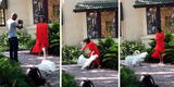 TikTok: cisne pone en aprietos a modelo tras picotear su vestido en plena sesión de fotos [VIDEO]