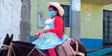 Ciudadana fue captada cuando se dirigía en caballo a su centro de votación en Piura