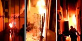 La Victoria: incendio causado por deflagración de balón de gas en quinta deja dos heridos
