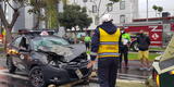 San Isidro: Taxi choca contra bus del Corredor Azul en la avenida Arequipa [VIDEO]