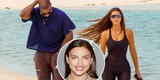 Kanye West e Irina Shayk son captados de vacaciones tras anunciar su divorcio con Kim Kardashian