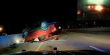 Mujer embarazada denuncia a policía de Estados Unidos por volcar su auto en persecución [VIDEO]