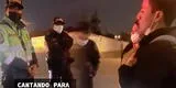 Quedó listo para La Voz Perú: Joven cantó a policías para evitar que lo detengan [VIDEO]