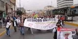 Marcha a favor de Pedro Castillo: médicos y personal de salud se unen a la manifestación