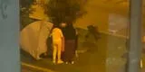 Una familia salió a acampar a la calle en medio del temblor de 6 grados en Lima [VIDEO]