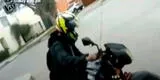 Surco: sujeto pide que lo graben manejando motocicleta y termina robándosela [VIDEO]