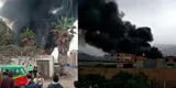 SJL: incendio de gran magnitud deja en cenizas fábrica de colchones en la avenida Las Palmeras