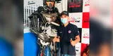 Extranjero crea escultura con piezas de moto a joven mecánico que lo auxilió gratuitamente