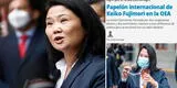 "Papelón internacional de Keiko Fujimori en la OEA" titula diario argentino y la compara con Donald Trump