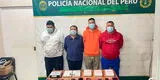 PNP captura a cuatro sujetos con 5 Kg de cocaína