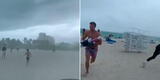 Tormenta Elsa: bañistas se llevaron tremendo susto en playa de Florida [VIDEO]