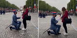 "¿Te casas conmigo?": un soldado interrumpió el desfile para pedir matrimonio a su novia en Francia [VIDEO]