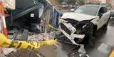 Surquillo: Mujer huye tras chocar lujosa camioneta contra un consultorio dental [VIDEO]