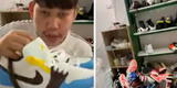 Se anima a realizar transmisión en vivo para enseñar sus zapatillas y aparece voraz serpiente [VIDEO]