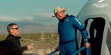 Jeff Bezos hace historia al saltar al espacio con la nave New Shepard, de su compañía Blue Origin