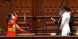 Congresista Isabel Cortez juramentó en uniforme de limpieza [VIDEO]