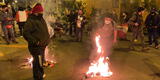 Fujimoristas queman banderas y causan disturbios cerca de la casa de Pedro Castillo [VIDEO]