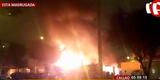 Callao: enorme incendio en cochera terminó con ocho vehículos calcinados