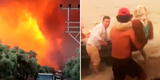 Más de 120 incendios forestales obligan a pobladores y a turistas a huir en botes: “Es un infierno”
