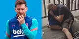 ¡No lo soporta! El llanto de un hincha de Barcelona tras salida de Lionel Messi [VIDEO]