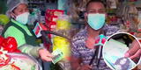 Giselo trolea a casera del mercado Lobatón y le entrega billetes de papel [VIDEO]