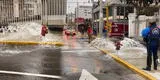 Hidrante revienta y produce incontrolable aniego en avenida Arequipa [VIDEO]