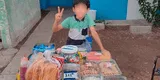Niño de 8 años vende golosinas para comprar sus útiles escolares [FOTO]