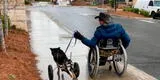 Hombre con discapacidad adopta a un perrito en silla de ruedas y su historia se vuelve viral [VIDEO]