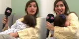 Korina apareció en entrevista EN VIVO para EBT dándole de lactar a Larita [VIDEO]