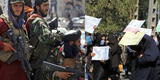 Talibanes impiden que afganas protesten en Kabul: “Usan disparos y gases lacrimógenos para dispersarnos”