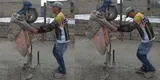 ¿Y tú cómo trabajas? Albañil baila pegajosa cumbia con su carretilla y se hace viral [VIDEO]