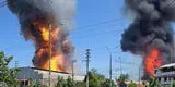 Pucallpa: Reportan incendio de gran magnitud y explosiones dentro de planta Llamagas [VIDEO]
