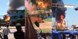 Incendio en Pucallpa: Mujer llora por ayuda al ver que planta de gas explosionaba [VIDEO]