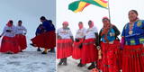 Cholitas escaladoras bolivianas desafían la nieve para jugar fútbol a 5 mil metros de altura