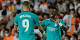 Vinicius y Benzema llevan al Real Madrid a una dramática victoria