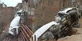 La Victoria: Familia salva de morir tras volcarse mezcladora de cemento sobre su vivienda [VIDEO]