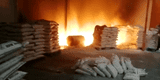 Lurigancho: reportan incendio en almacén de telas [VIDEO]