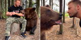 Instagram: hombre rescata a oso de circo y ahora son entrañables amigos