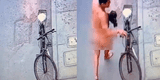 Trujillo: hombre desnudo roba bicicleta tras ser sorprendido por el esposo de su amante