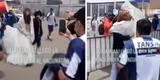 Hinchas de Alianza Lima abren paso a la “quinceañera” en vacunación en Matute [VIDEO]