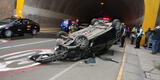 Rímac: auto ocasionó violento accidente en el túnel Santa Rosa y deja 4 hombres heridos