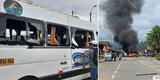 "¡Protesta de cocaleros se agudiza!", apedrean vehículos y queman equipaje en Puno