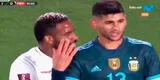 "¡Tensión en el juego!" Jefferson Farfán pechó a Cristian Romero durante el Perú vs Argentina